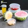 6pcs Reusable Silicon Stretch Lids,Universal Silicone Food Cover ,Silicone Lids For Food Cookware Bowl Kitchen Accessories