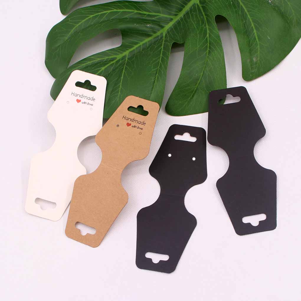 100 шт. Карточки для ожерелий, Дисплей, Бирки для серег, Складной органайзер для упаковки, Самостоятельная сборка, DIY, Хранение аксессуаров