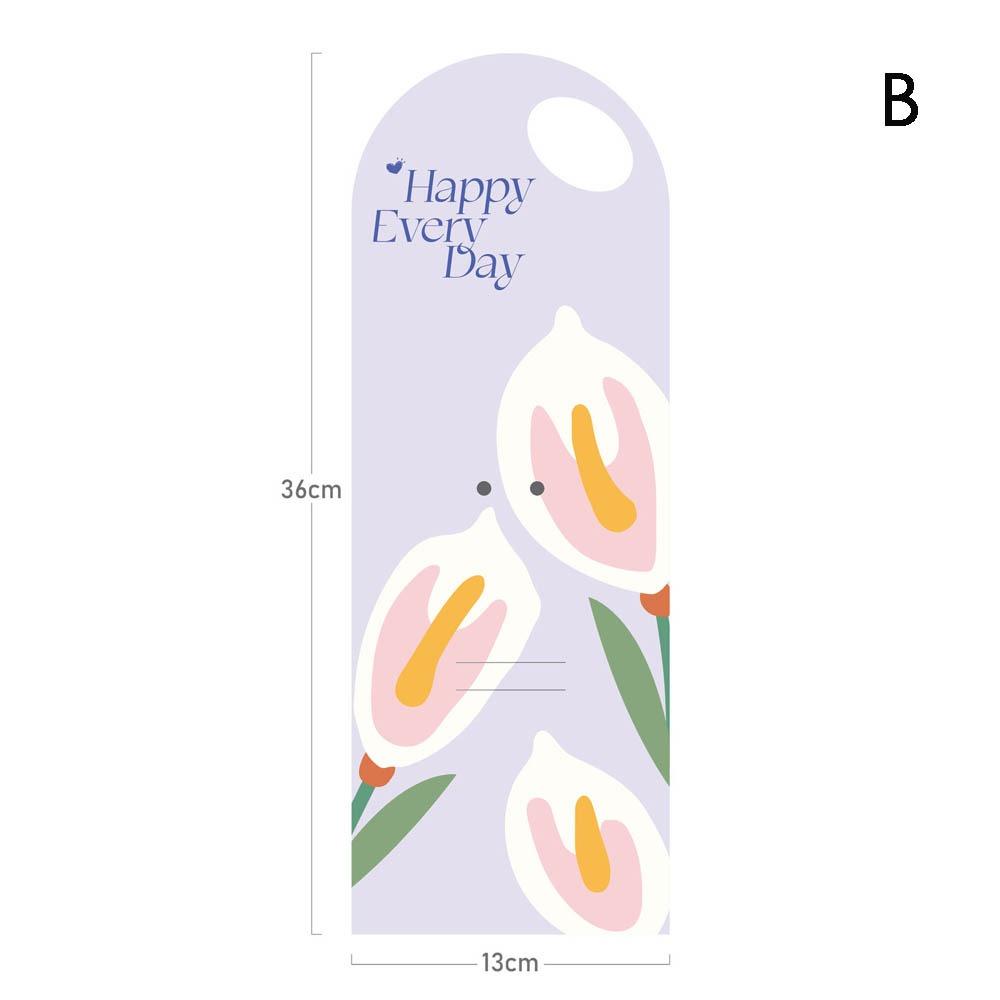 5pcs Carnation Flower Card Paper Flower Insert Bag New Flower Tote Bag Teachers' Day