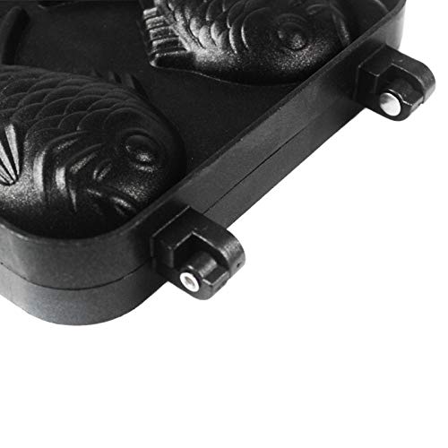 BTFirst Форма для тайяки, для домашнего использования, для открытого огня, с тефлоновым покрытием, антипригарная, для барбекю, газовых плит и древесного угля, с ручкой, инструмент для тайяки, японский сладкий