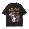 Comfort Colors Aaliyah Tees Pop Hip Hop Music Merch Shirt Retro 90s Casual Unisex T-Shirt Short Sleeve Men's and Women's