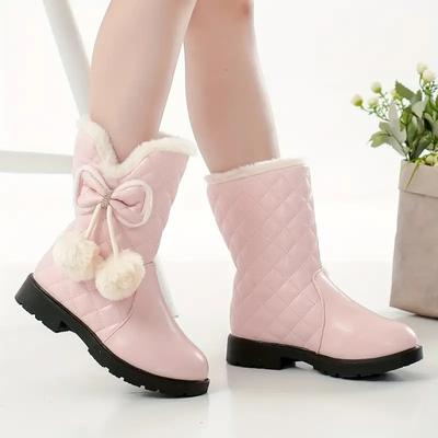 Девочки зимние ботинки из цельной шерсти теплые шерстяные удобные нескользящие ботинки плюшевые удобные походные ботинки на открытом воздухе походные ботинки с подкладкой зимние