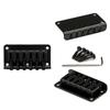 6 String Electric Guitar Bridge with Screws & Wrench Fixed Hardtail Bridge Saddle Guitar Replacement Part Easy to Use