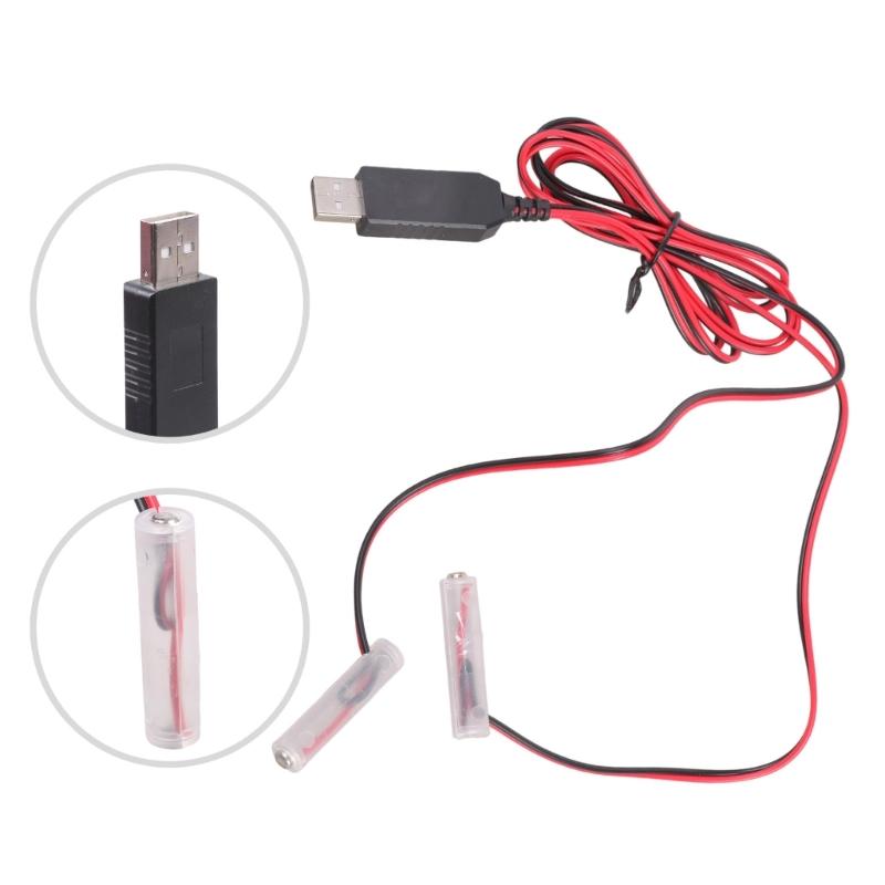 Запасной шнур для двойной виртуальной батареи 4,5 В, питание от USB для электроники, такой как вентиляторы, часы и весы