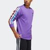 adidas Dunk Crew Mitchell Collision Stripe Флисовая баскетбольная толстовка с вышивкой Мужская толстовка фиолетового цвета H43782