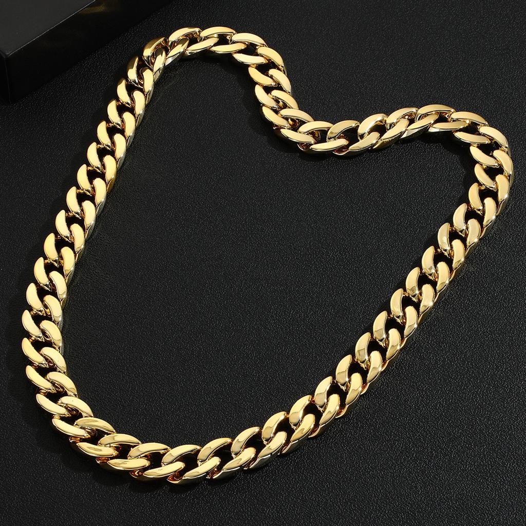 Ожерелье для женщин и мужчин Ожерелья Хип-хоп Аксессуары для хип-хопа Панк Бриллиантовое Ожерелье Мужское Акриловое Полное Бриллиантовое Кубинское Цепь Элегантное Ожерелье