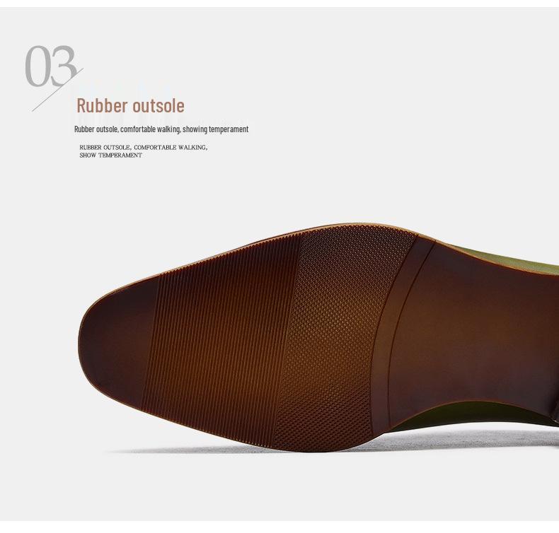 Мужские туфли дерби из натуральной кожи ручной окраски с заостренным носком - Британский формальный стиль