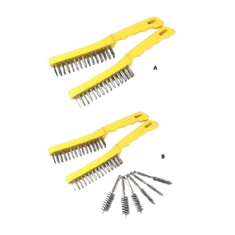 Steel Wire Brush 10Inch Hard Scratch Brushes With Hangable Handles For Workshop Home Use