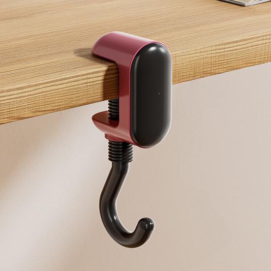 Desk Hook Adjustable Tightness Versatile Plastic Wall Hook Punching Free Traceless Foldable Portable