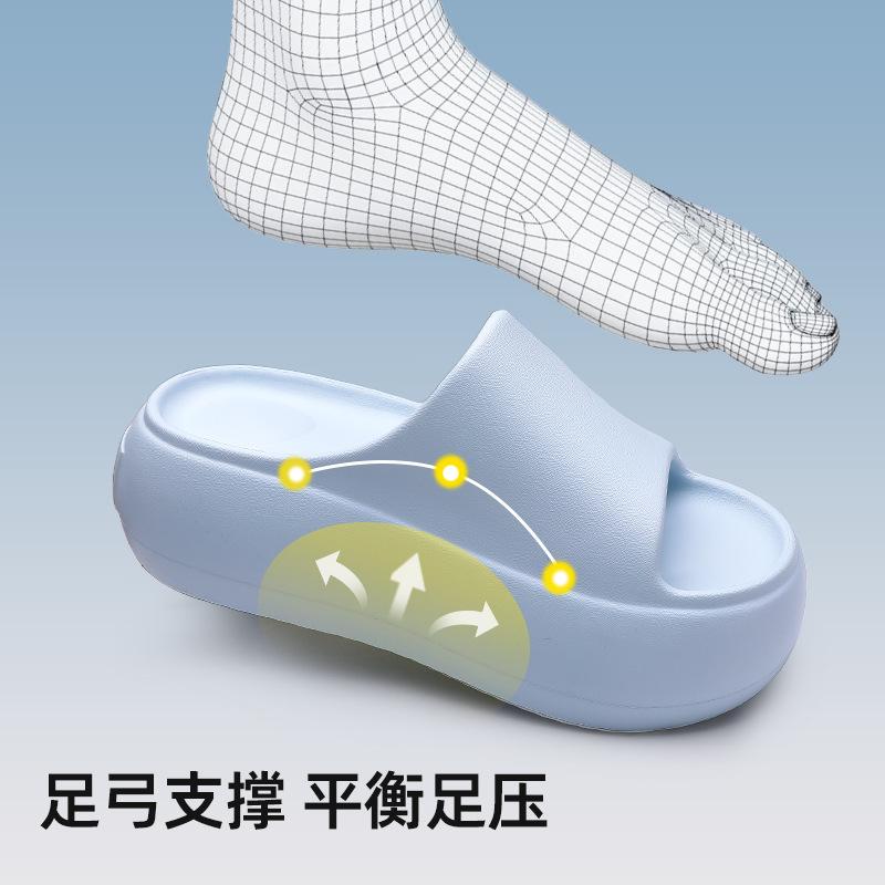 Крутые шлепанцы с увеличением высоты на 6 см, женские новые весенне-летние домашние тапочки для ванной комнаты, нескользящие