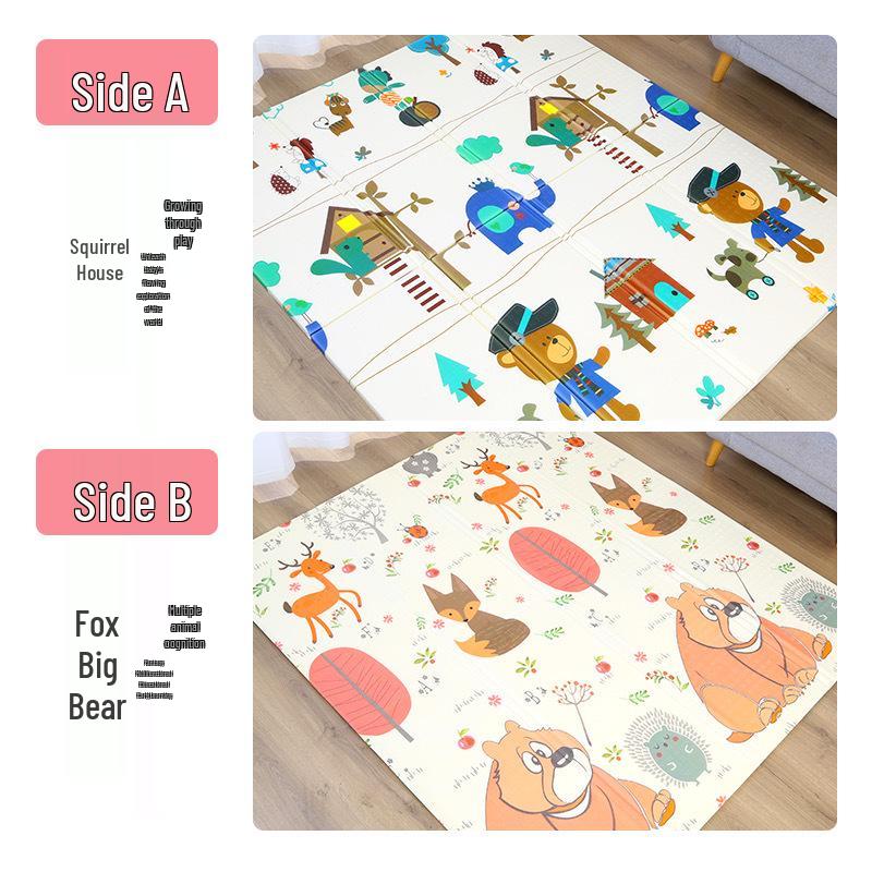 Складной коврик XPE для ползания малышей толщиной 4 см - Холодоизолирующий и прочный напольный коврик