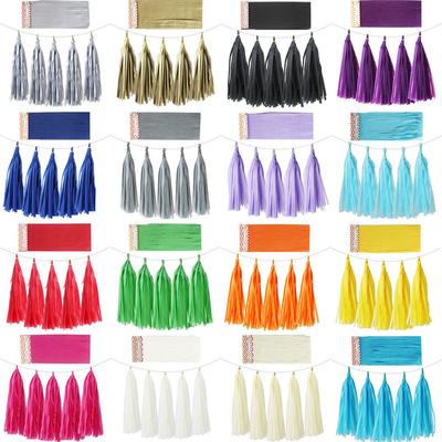 5 шт./лот смешанная гирлянда из папиросной бумаги для самостоятельной сборки для украшения свадьбы, дня рождения, вечеринки, детского душа, сувениров, принадлежностей