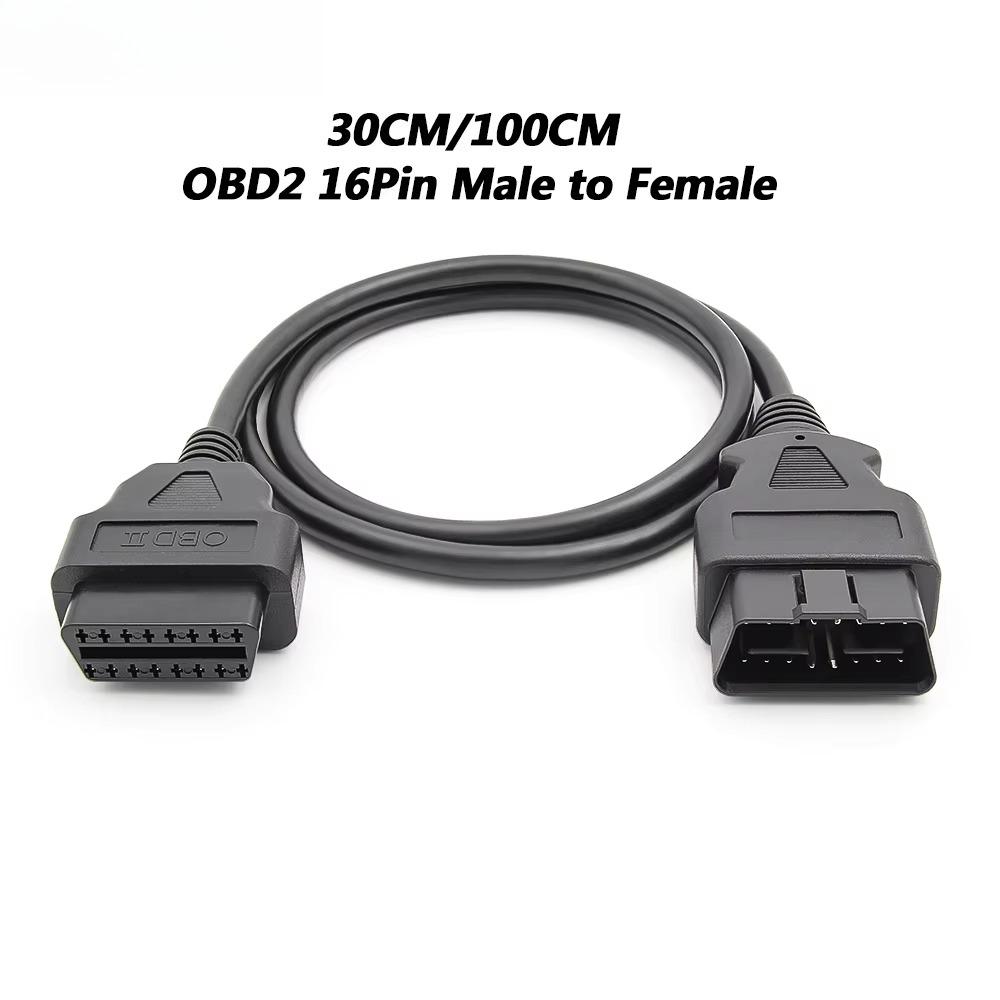 100 см OBD2 16-контактный удлинительный кабель от папы к маме для всех OBDII сканеров кодов, универсальный для диагностических инструментов ELM327