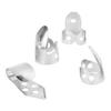 Finger Picks Metal 3Pcs Index Finger 1Pc Thumb Guitar Parts Musical Instrument Accessories(Silver )