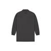 Fear of God Essentials SS22 Железный ветрозащитный плащ средней длины с воротником на пуговицах Унисекс куртка Черный FOG-SS22-239