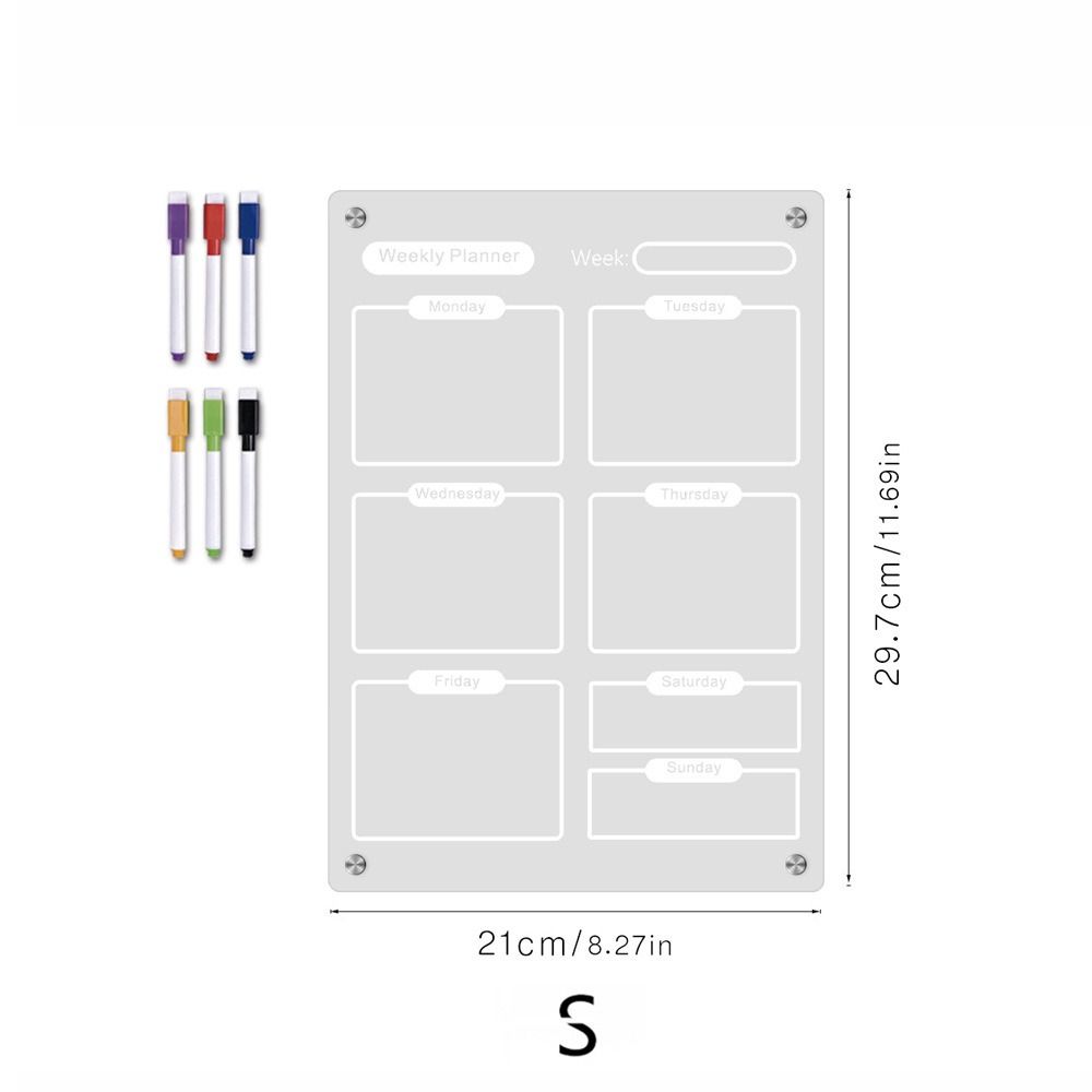 6 Маркеров Акриловые Стираемые Доски Прозрачная Планировочная Доска Премиальный Месячный Календарь Заметки Школа