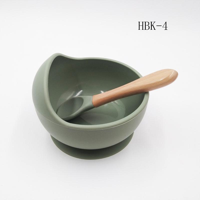 В наличии силиконовый набор для кормления младенцев и малышей: Миска и ложка на присоске