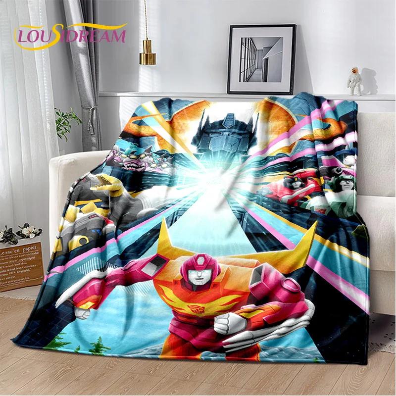 HD Cartoon T-Transformers Autobots 3D Soft Blankets,Keep Warm Throw Blanket for Picnic Beds Sofa Home Bedroom Gifts Kids Hiking