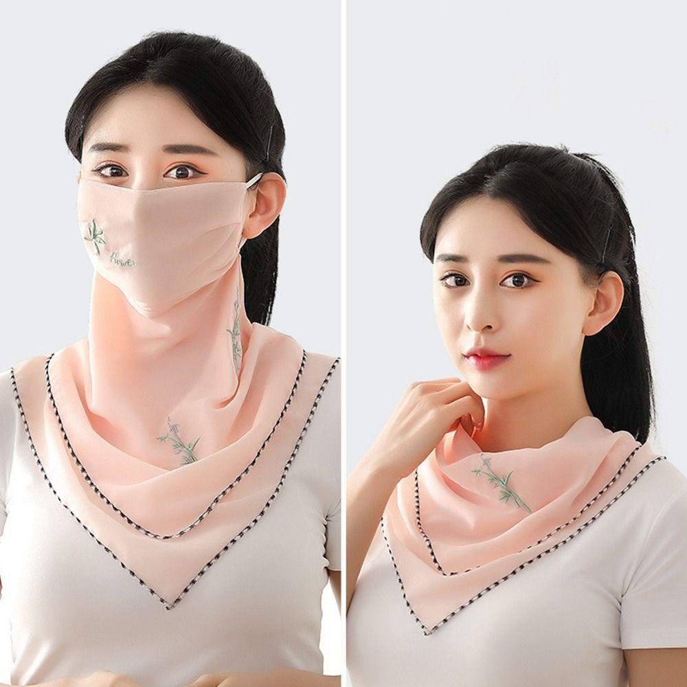 Scarf Fishing Sun UV Protection Unisex Face Cover Triangular Scarf Sunscreen Veil Ice Silk Mask