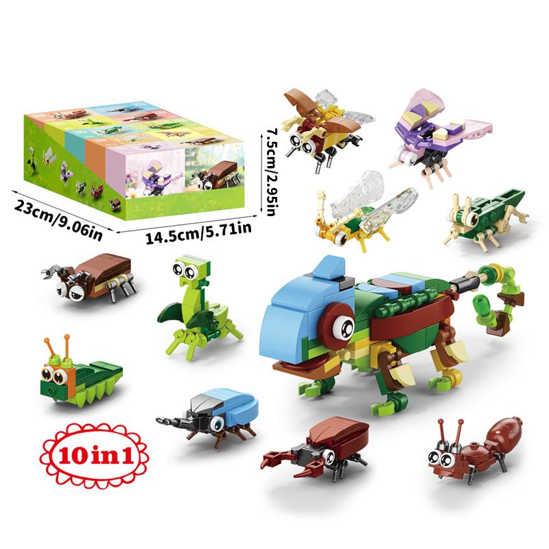 Micro Particle Building Blocks Cartoon Dolls Animal World Marine Animals Land Animals Children's Puzzle Assembly Toys