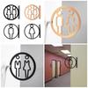 Stylish Restroom Wall Decoration Sign Acrylic Bathroom Signage Clear Washroom Marker for Offices Restaurants Hotel