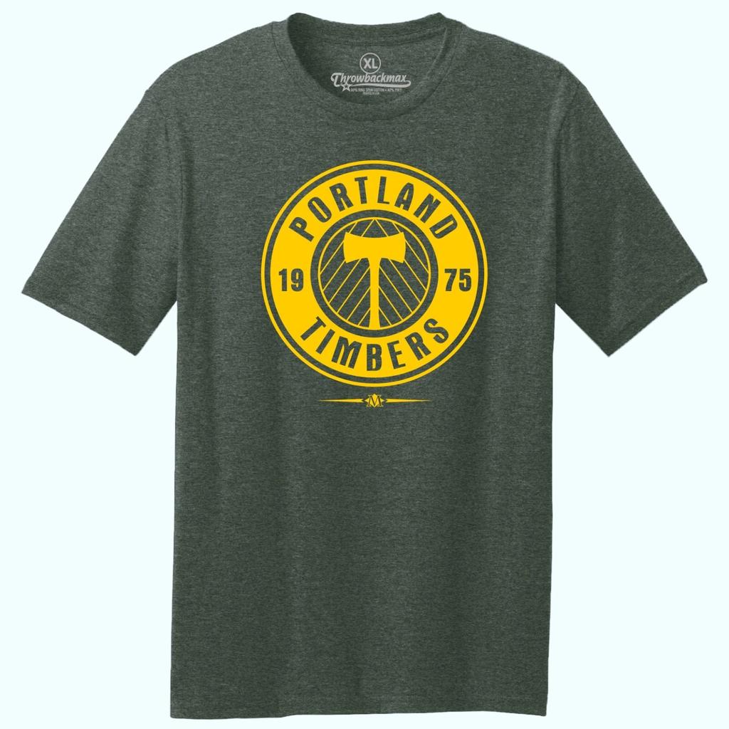 Portland Timbers 1975 Logo NASL Soccer TRI-BLEND Tee Shirt