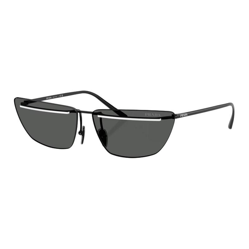 Prada Brand Letter Logo Metal Butterfly Sunglasses Women's Black