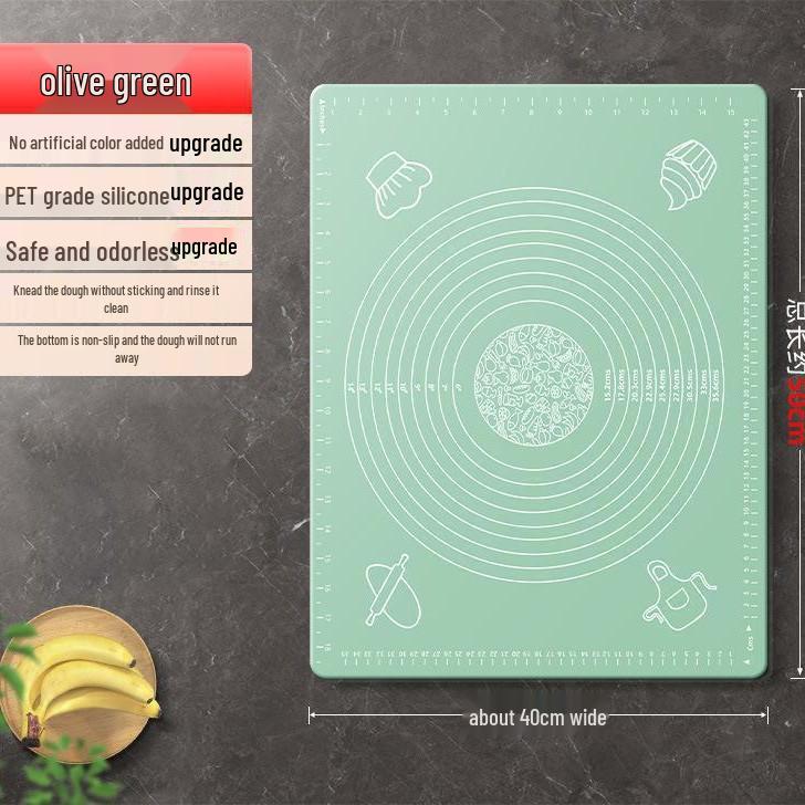 Толстый силиконовый нескользящий коврик для замешивания и раскатывания теста для выпечки