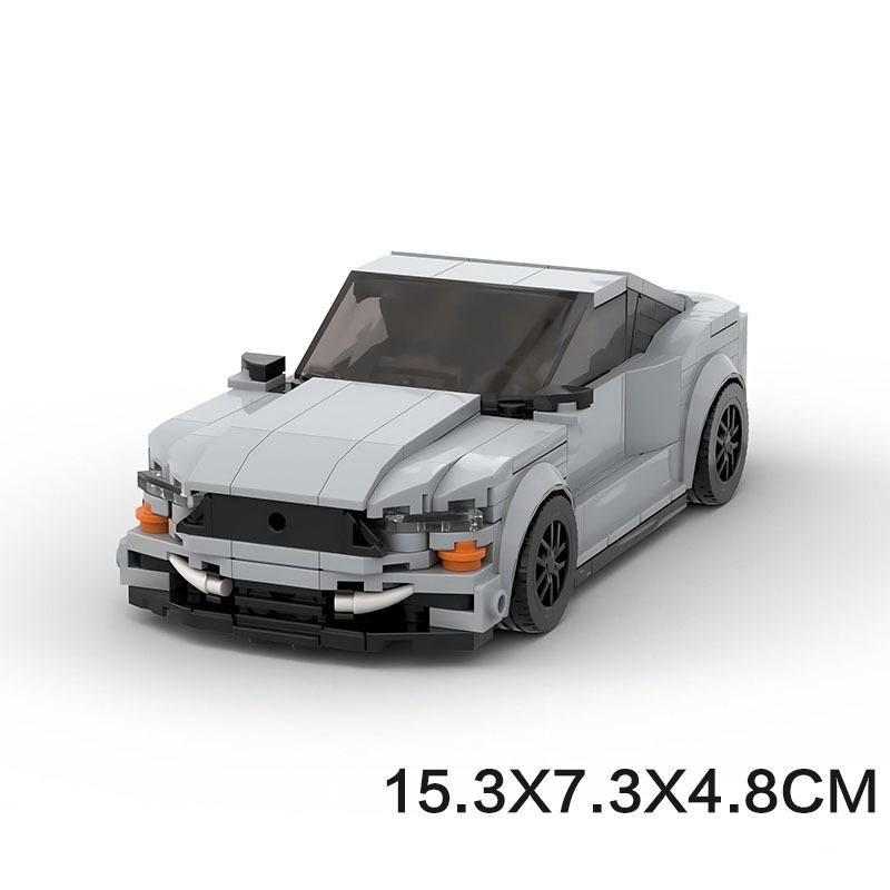 Eight Grid Car Sports Car M Ford Mustang Small Particle Building Block Compatible With Children'S Diy Toy Assembly Car Model