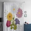 Цветочный букет Тюль Шторы для гостиной Кухня Оконные шторы Домашний декор Прозрачные шторы для детской спальни