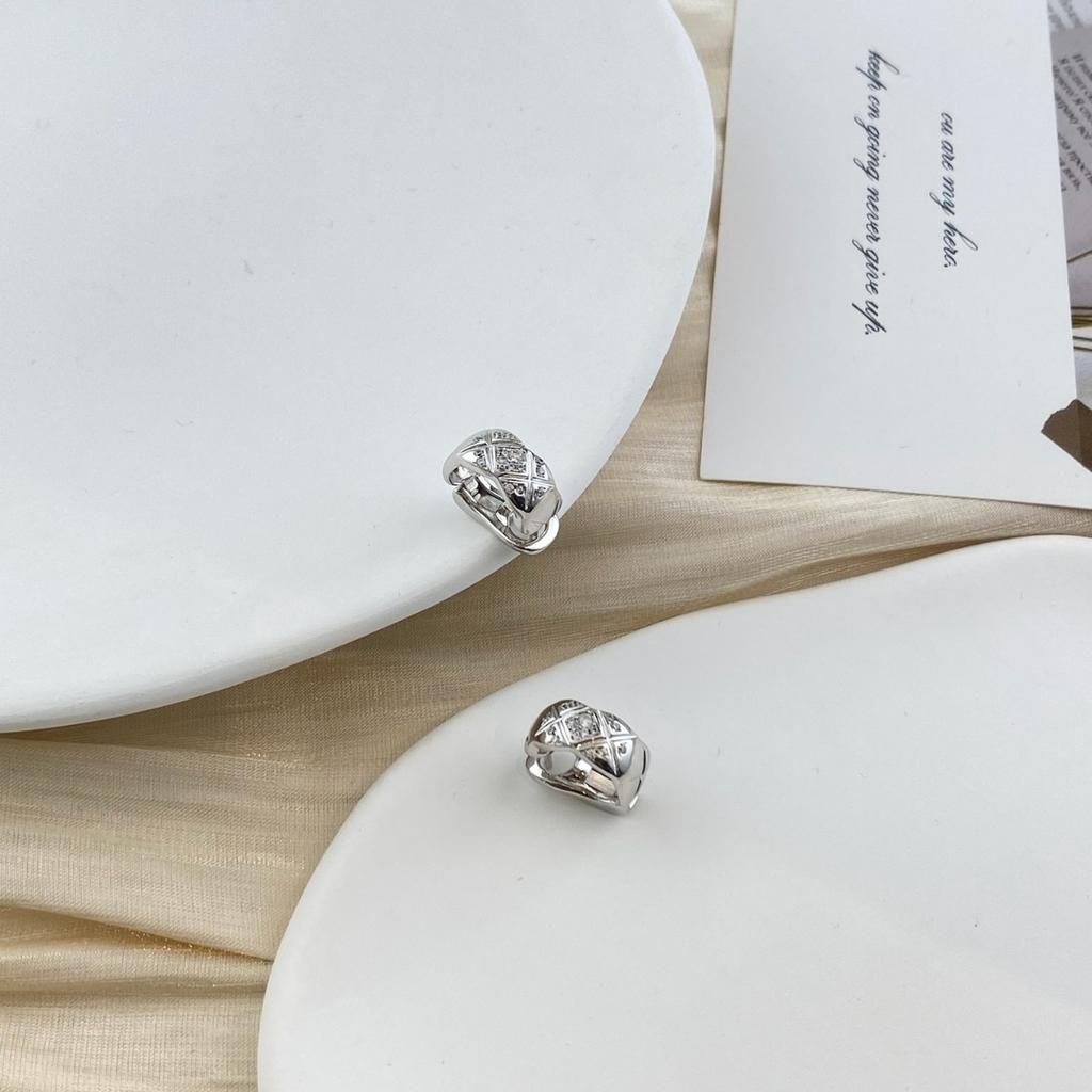 Серьги-ромбы глянцевые женские из 18-каратного розового золота, премиальное издание Seiko, серебряные серьги в полоску с бриллиантами