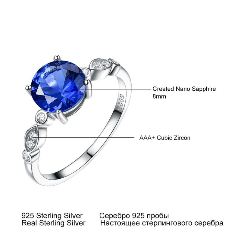 Gica Gema 925 Sterling Silver Hot Selling Fashion BluePersonalized Luxury Ring For Women Fine Jewelry For Wedding Engagement