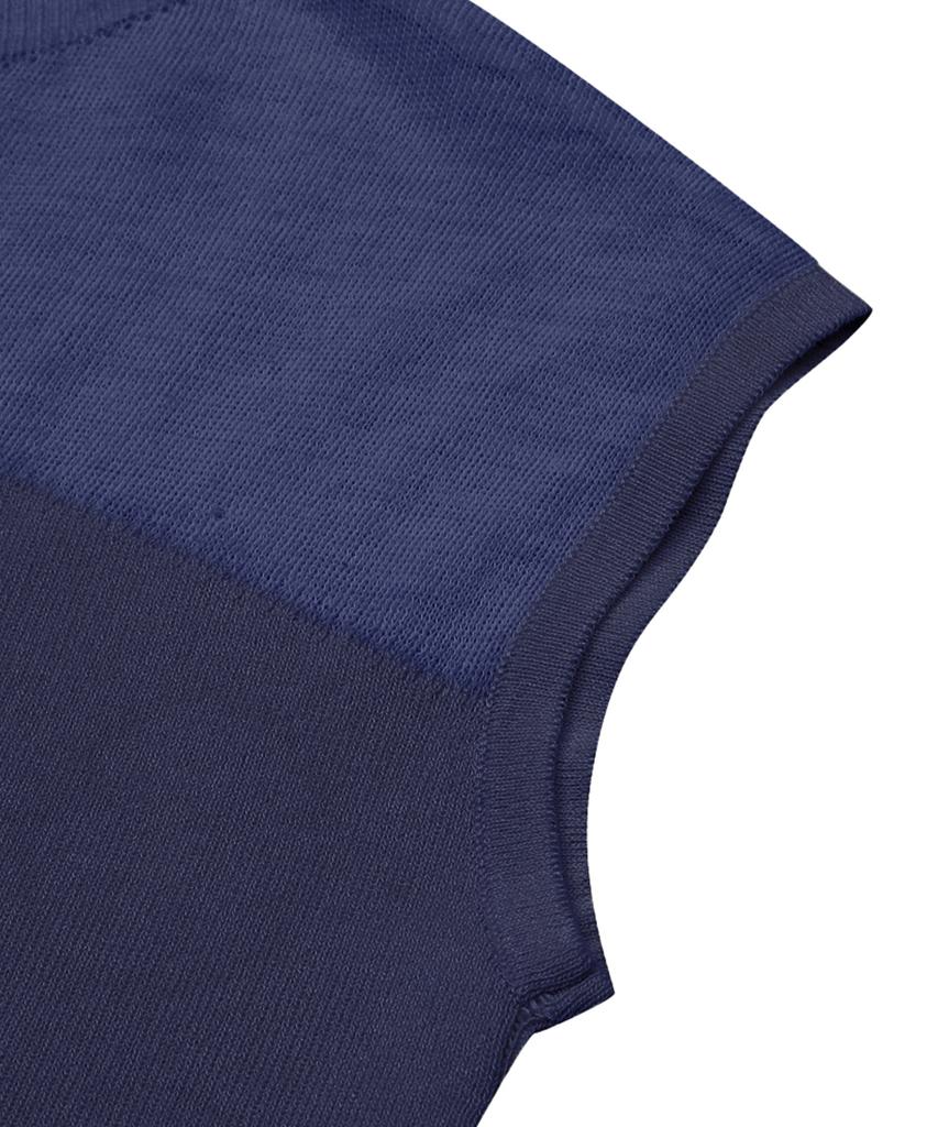 AHWE Sheer Mock Neck Sweater_Navy