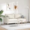 Seat Cushions 2 pcs Cloud Grey Ø30 x 13 cm Fabric