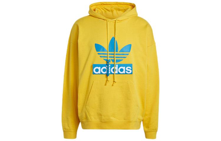 adidas Оригинальная толстовка с капюшоном BIG TREFOIL Мужская Цвет: Солнечно-желтый H36281