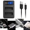 Double Charger Battery AZ16-1 with USB Cable AZ16 1 LCD Display For Xiaoyi YI 4K II Lite Action Camera Accessories