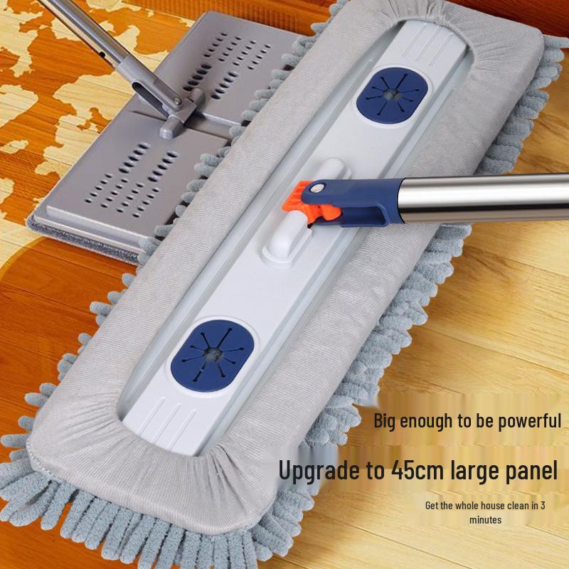 Шенилл XL Моп без рук для деревянных полов – Легкая уборка одним движением