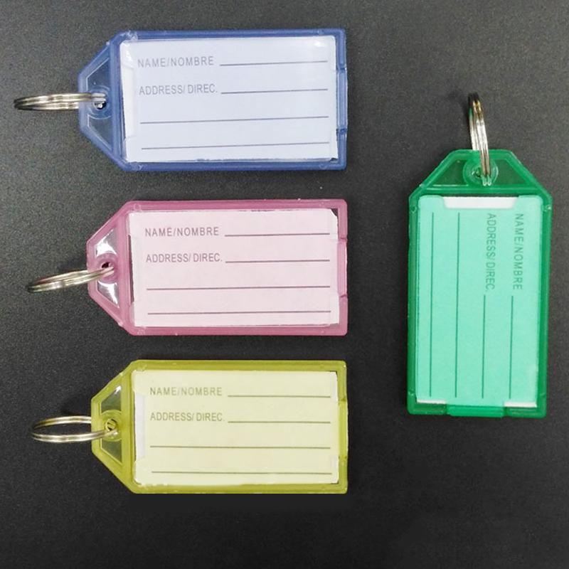 Baggage Tag Renovate Women Men Plastic Office Key Chain Candy Color Classification Hotel 1PC/5PCS Marking Number Jewelry Accessory