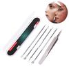 5Pc Blackhead Pimple Spot Comedone Acne Needle Extractor Remover Popper Tool Kit