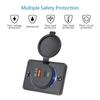 Водонепроницаемое зарядное устройство QC3.0 Type-C PD Dual USB со светодиодным индикатором для приборной панели лодки, автофургона, яхты, транспортного средства