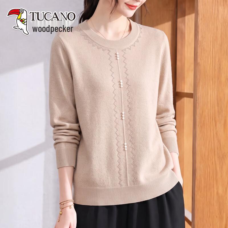 TUCANO Women's Solid Color Crew Neck Knit Sweater
