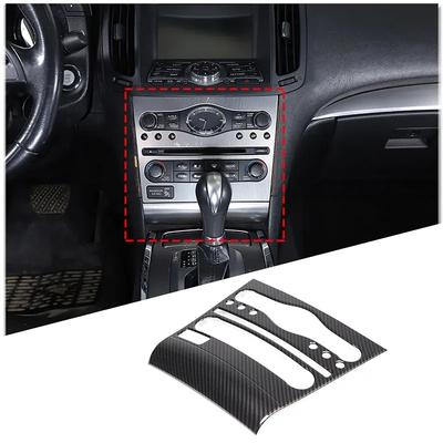 Для Infiniti G25 G37 2007-2013 ABS Углепластик Панель кондиционера автомобиля Накладка Декоративная отделка Салонные аксессуары автомобиля LHD