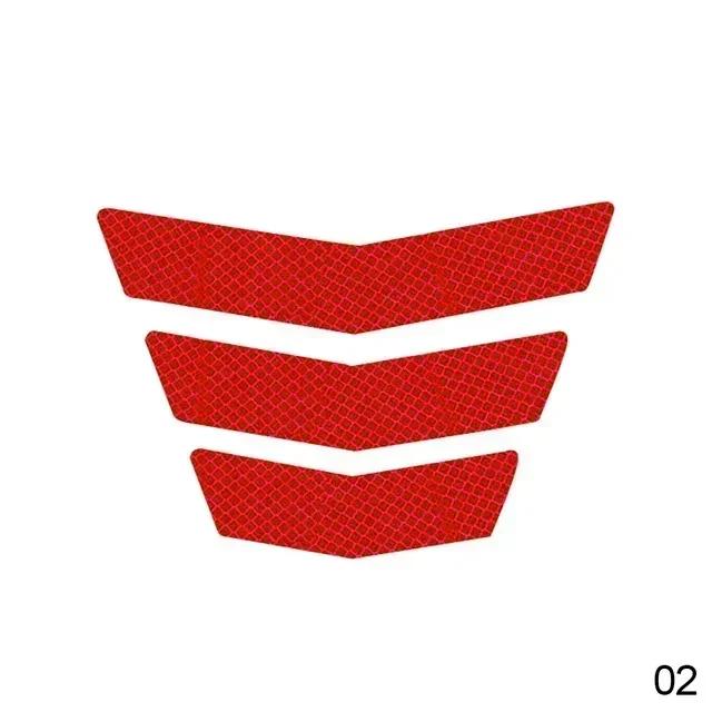 3 шт. наклейки для мотоциклов светоотражающие предупреждающие трапециевидные стрелы хвостовое крыло гоночный бампер наклейка клейкая лента для автомобиля грузовика велосипеда