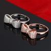 White Bow Zircon Jewelry Simple Women's Jewelry Ring