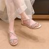 2024 Новые сандалии Женские летние повседневные пляжные туфли на плоской подошве Толстая подошва Универсальная верхняя одежда Повседневная обувь для путешествий