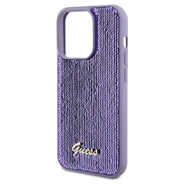 Guess Guhcp13Xpsfdgsu Iphone 13 Pro Max 6.7 Fioletowy/Purple Hardcase Sequin Script Metal