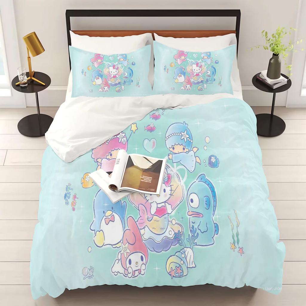 Серия Sanrio 3-предметный Комплект постельного белья One Piece Comforte Luxus Изысканный подарок на день рождения Полиэстер Домашний декор