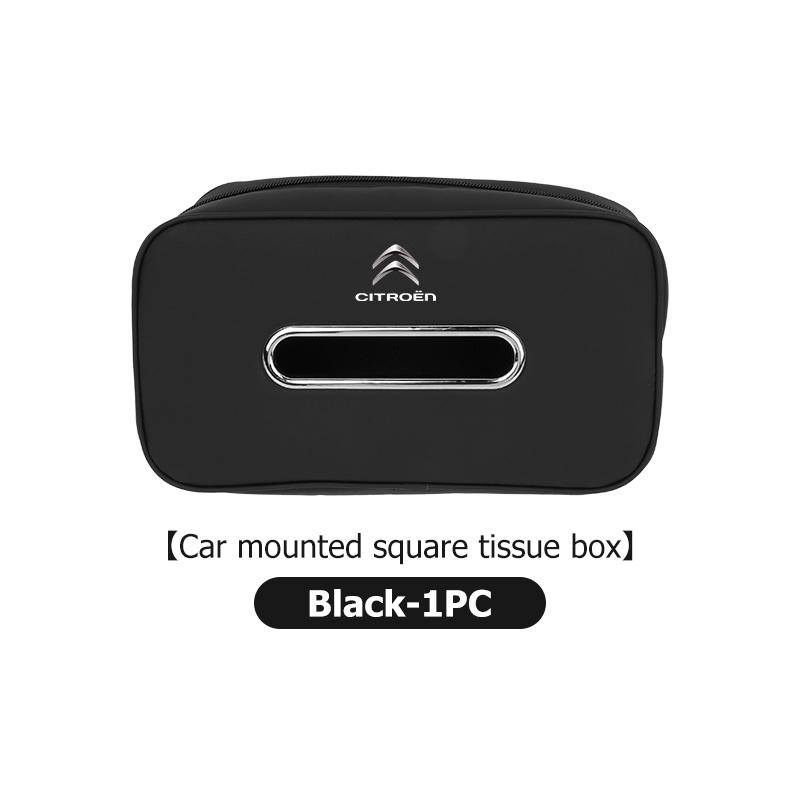 Leather Car Logo Tissue Box Seat Hanging Paper Towel Storage Bag For Citroen C4 C3 C5 C1 C2 C6 C4L DS3 DS4 Berlingo Picasso
