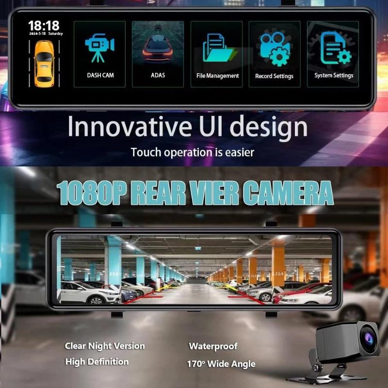 10,1″ 4K HD WiFi Мобильный интернет Видеорегистратор, Встроенный GPS, ADAS, 24-часовой мониторинг и Воспроизведение потокового медиа