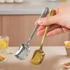 Stainless Steel Spoon Dessert Cake Spoon Coffee Mixing Spoon Golden Ice Cream Scoop Yogurt Spoon Kitchen Seasoning Spoon